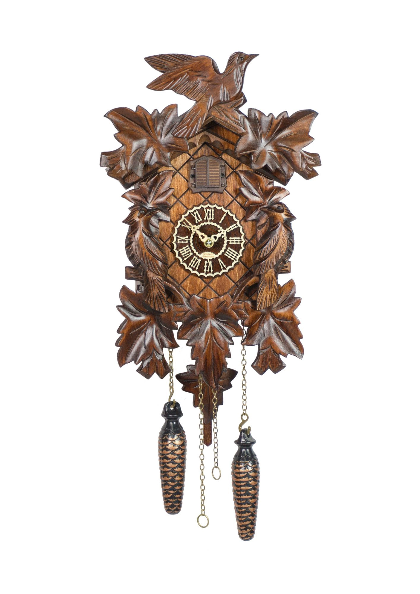 Cuckoo Clock | Traditional Artistic Three Birds | Battery