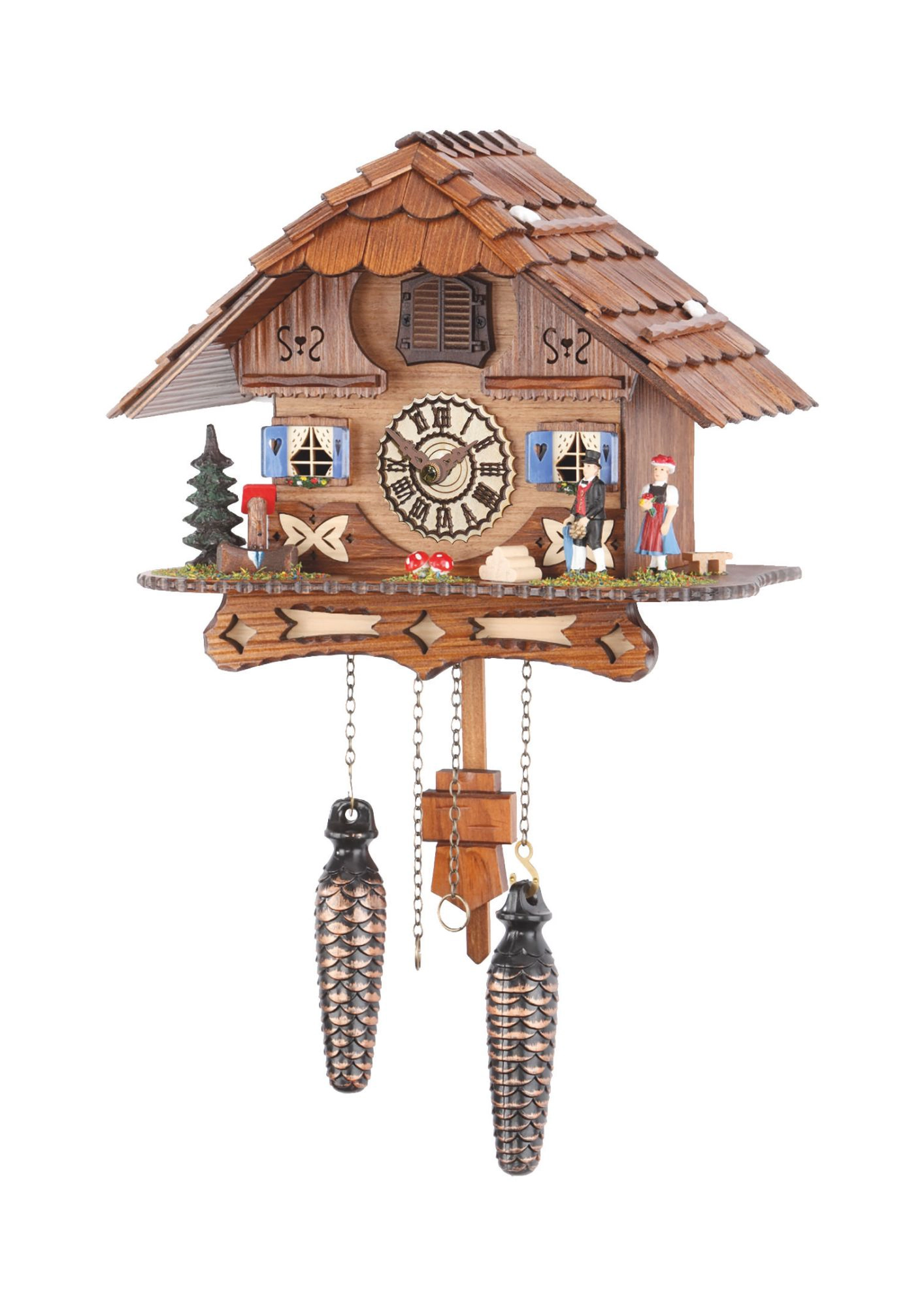 Cuckoo Clock | Black Forest "Sunday Best" | Battery