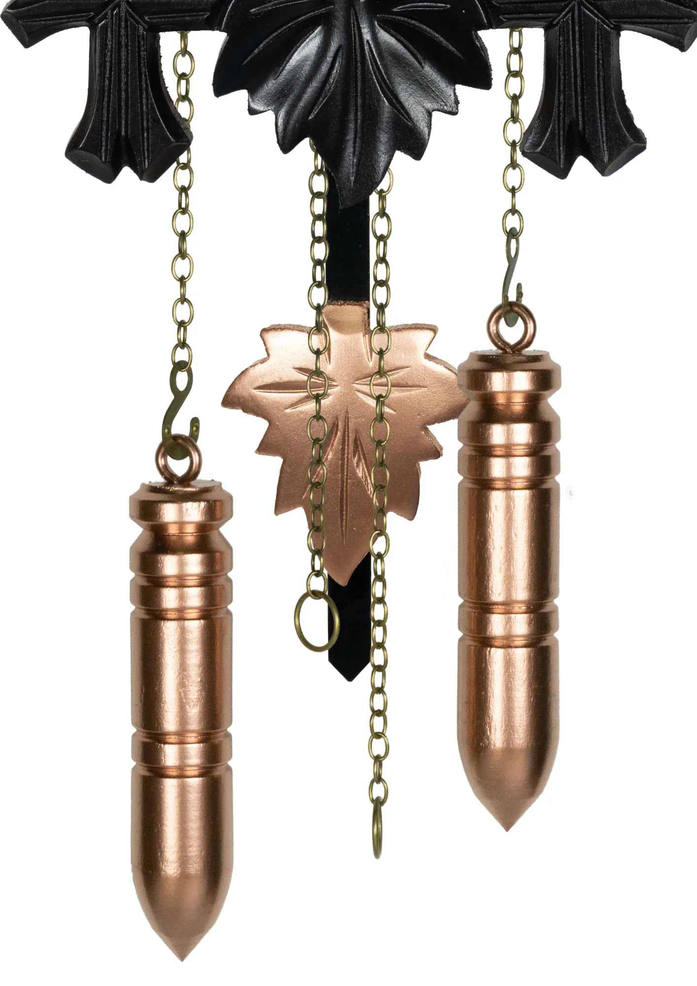 Moder Black-Rose Gold Minimalistic Battery/Quartz Cuckoo Clock made by Trenkle Uhren
