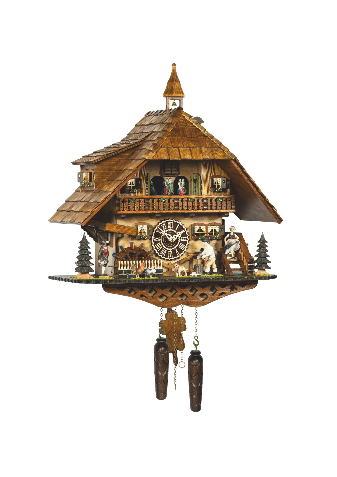 Cuckoo Clock | Black Forest Farmhouse Scene | Battery